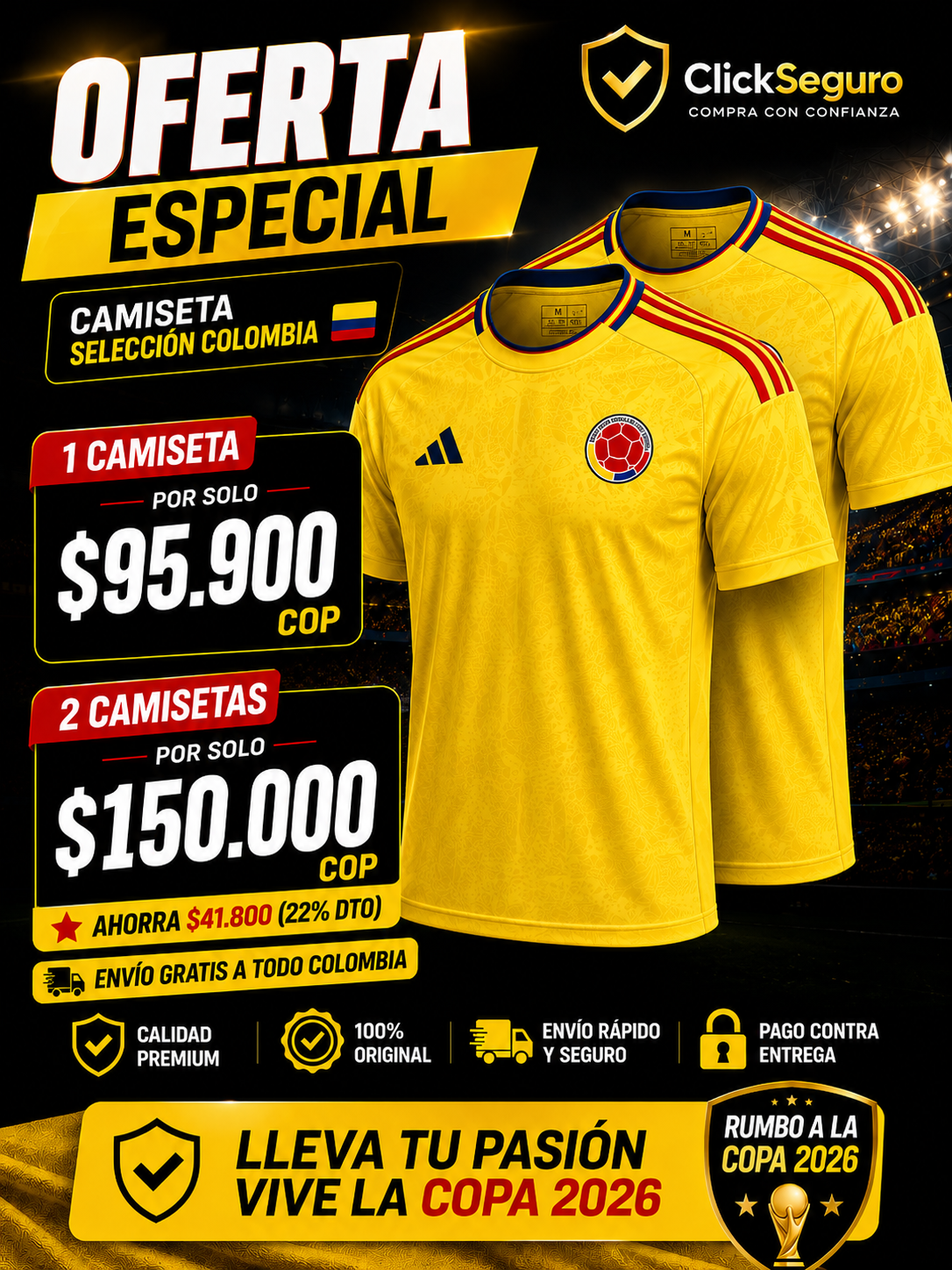 🔥 OFERTA LIMITADA LLEVA 2 CAMISETAS Y AHORRA $41.800